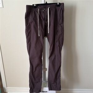 Vuori women's Ripstop climber brown track pants, size S